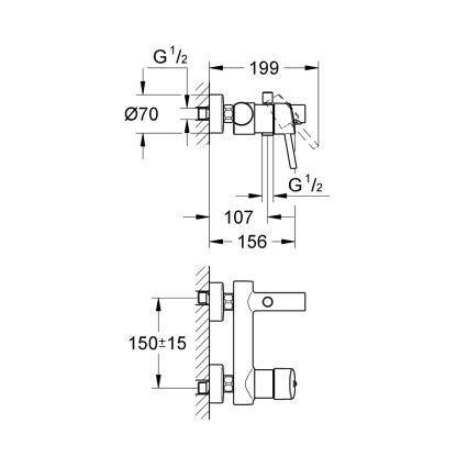 GROHE 32211001 - Miscelatore per vasca CONCETTO DN 15 cromo lucido