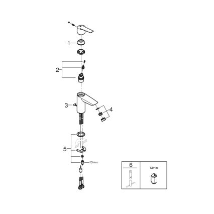 GROHE 32277002 - Waschtischarmatur START, Größe S, glänzender Chrom