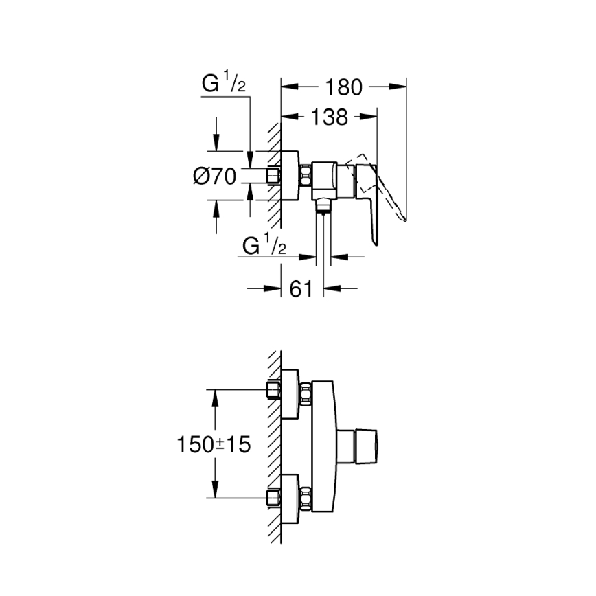 GROHE 322792432 - Miscelatore doccia START DN 15 nero