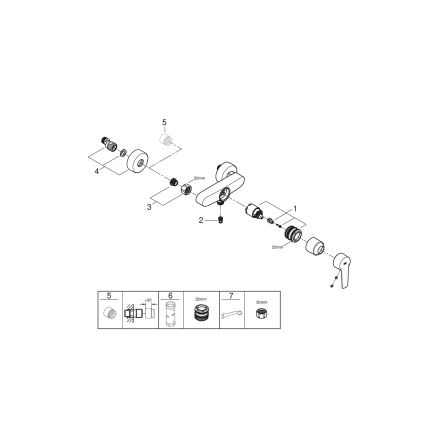 GROHE 322792432 - Mitigeur de douche START DN 15 noir