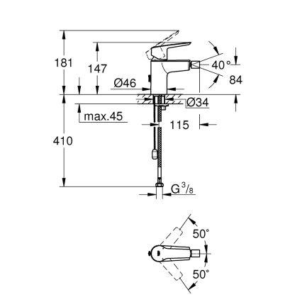 GROHE 32281002 - Miscelatore per bidet START S cromo lucido