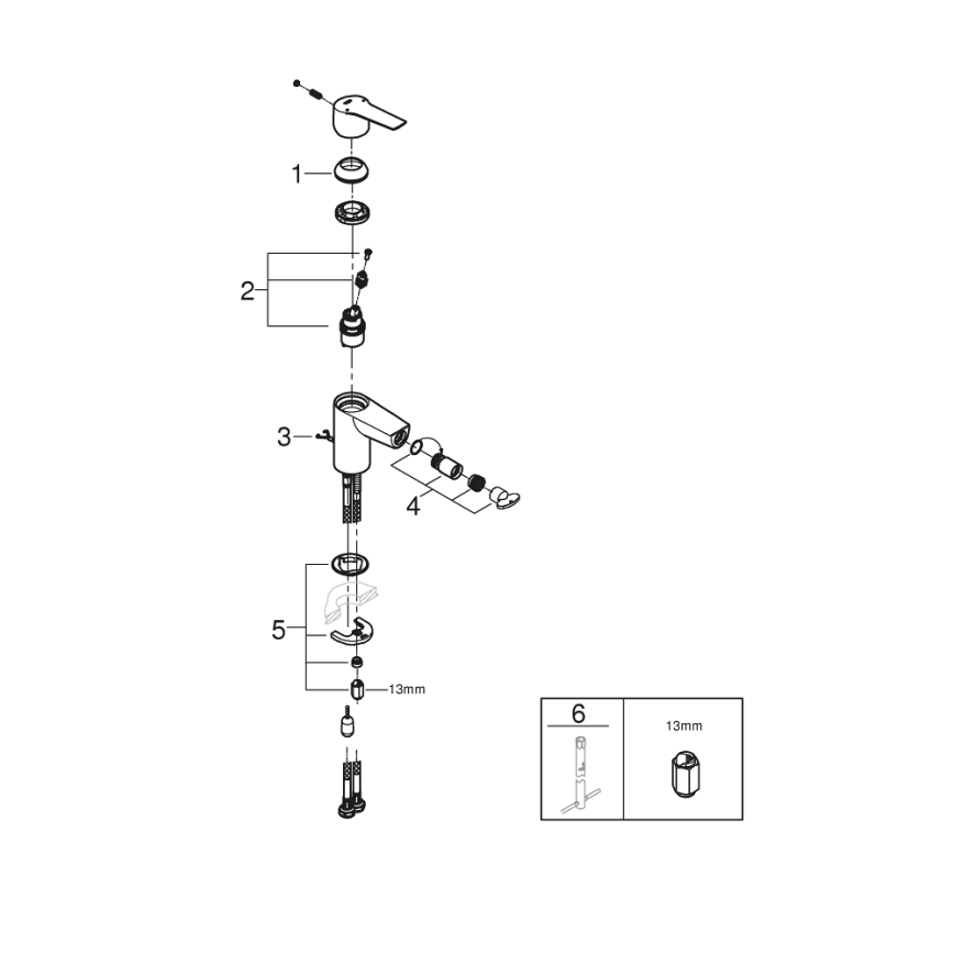 GROHE 32281002 - Mitigeur de bidet START S chromé brillant