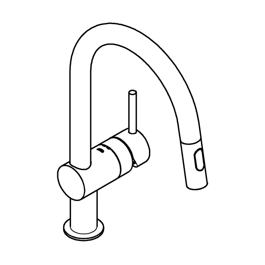 GROHE 32321DL2 - Mitigeur d'évier A, finition bronze