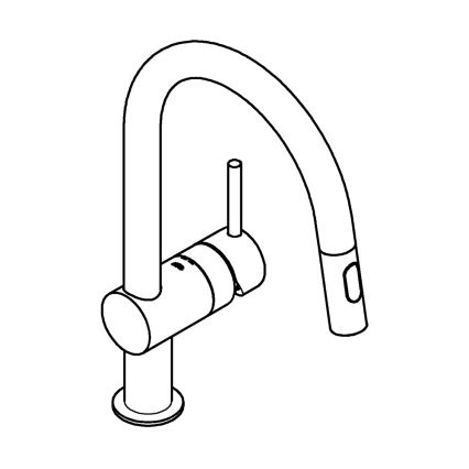 GROHE 32321GN2 - EUROCUBE Spültischarmatur, Gold
