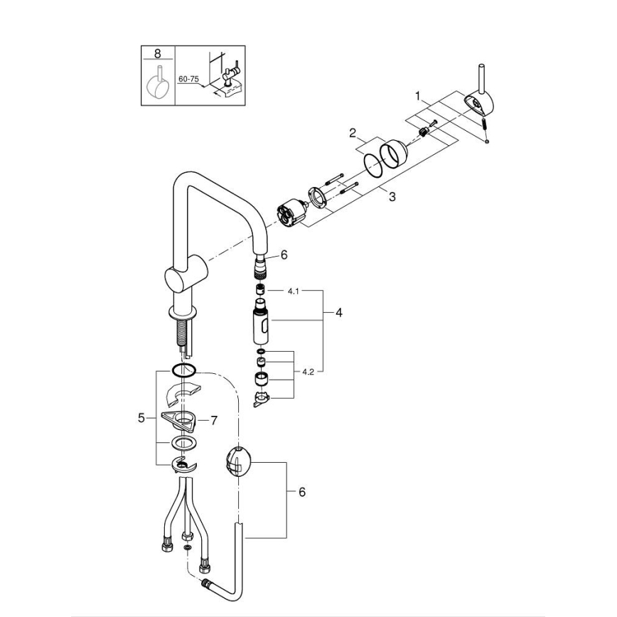 GROHE 32322DL2 - Mitigeur d'évier A, finition bronze