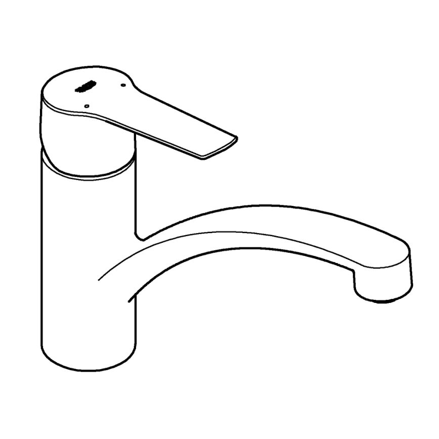 GROHE 324412432 - Miscelatore per lavello START 184 mm nero