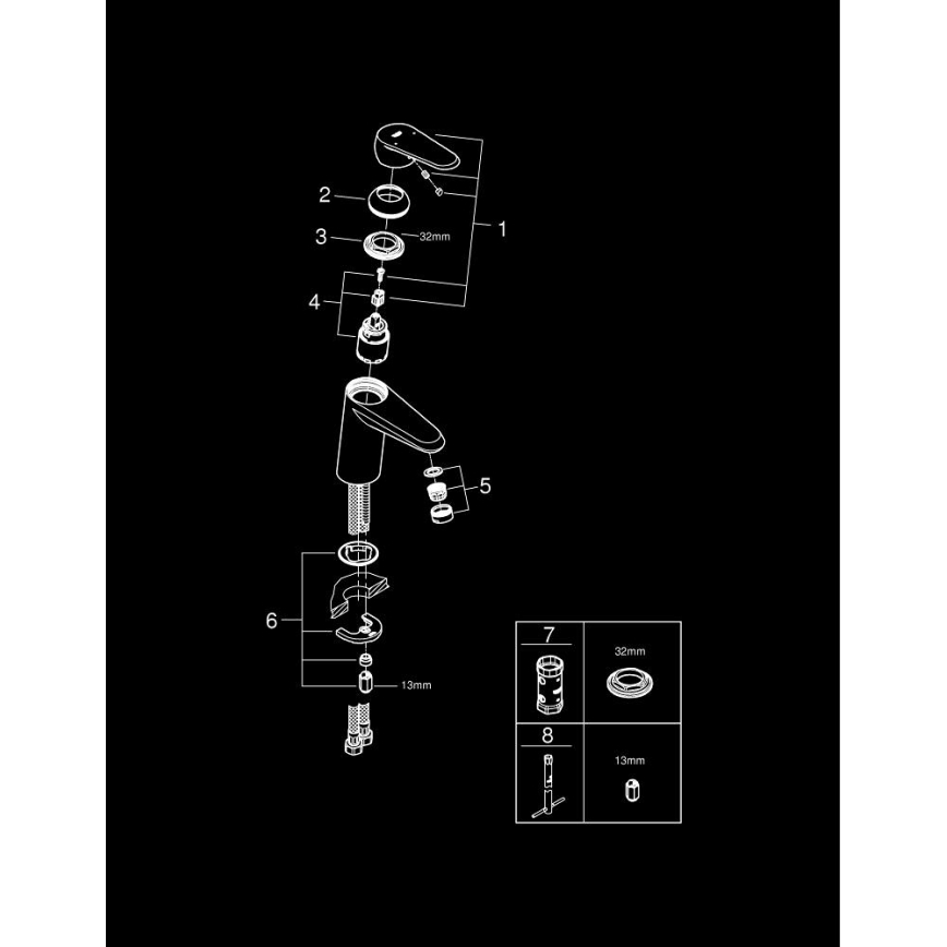 GROHE 3246920E - Mitigeur pour lavabo EURODISC COSMOPOLITAN taille S chromé