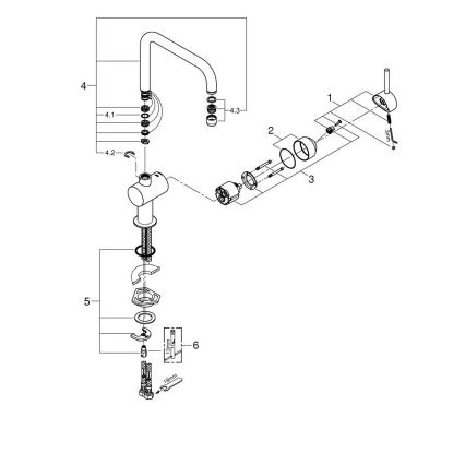GROHE 32488000 - Mitigeur d'évier A, chrome brillant
