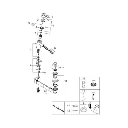GROHE 32558000 - Bidet-Armatur FEEL DN 15, glänzender Chrom
