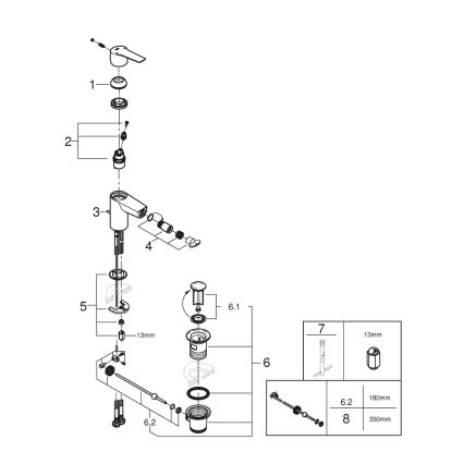 GROHE 325602432 - Mitigeur pour bidet START, taille S, noir