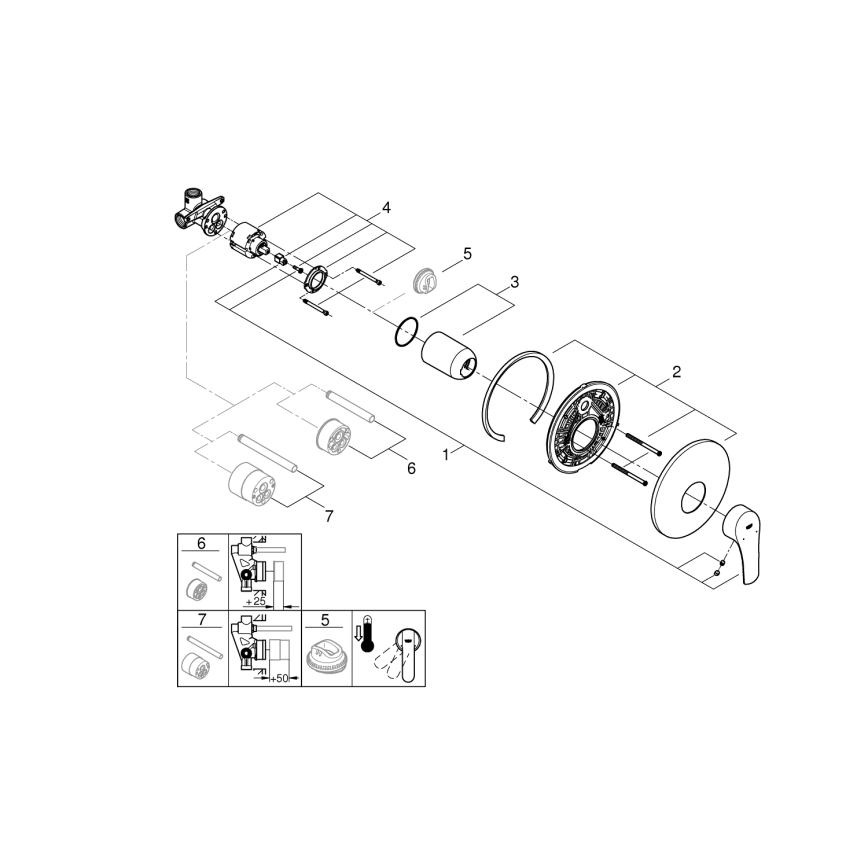 GROHE 32590002 - Mitigeur de douche START chromé brillant