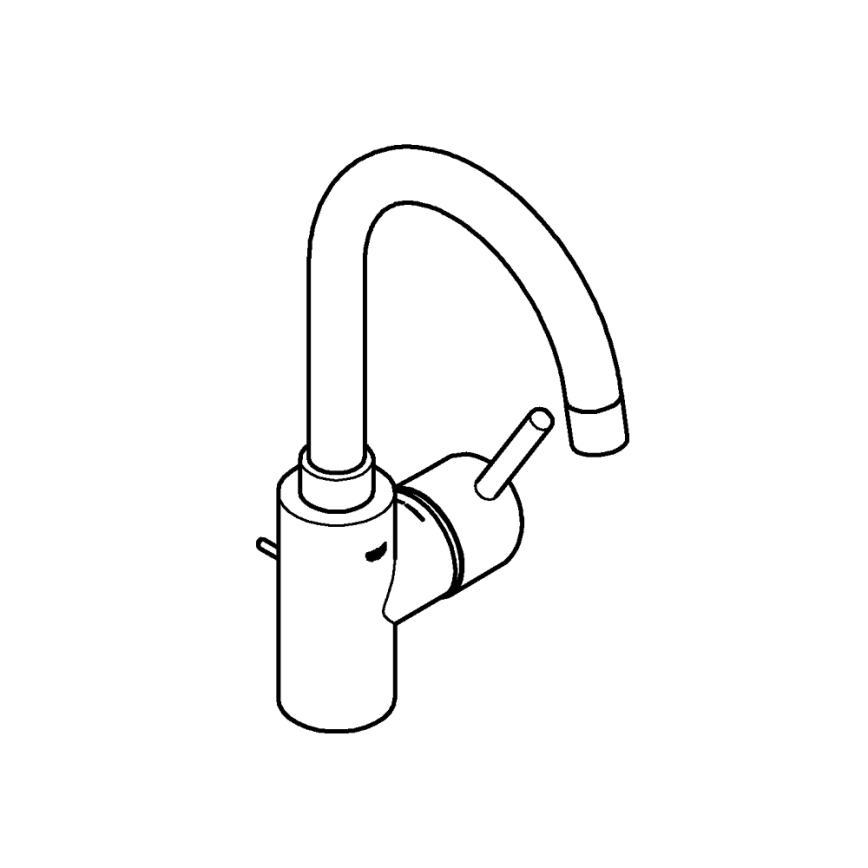 GROHE 32629002 - Miscelatore per lavabo CONCETTO, misura L, cromo lucido