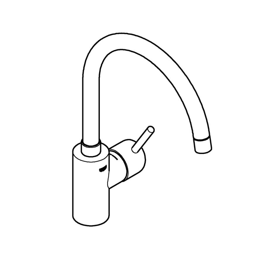 GROHE 32661003 - Mitigeur d'évier CONCETTO, finition chrome brillant