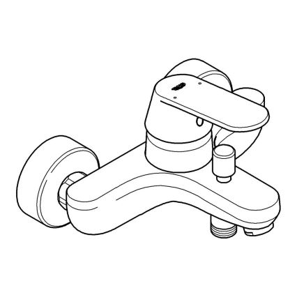 GROHE 32831000 - Mitigeur de baignoire EUROSMART COSMOPOLITAN DN 15 chromé brillant