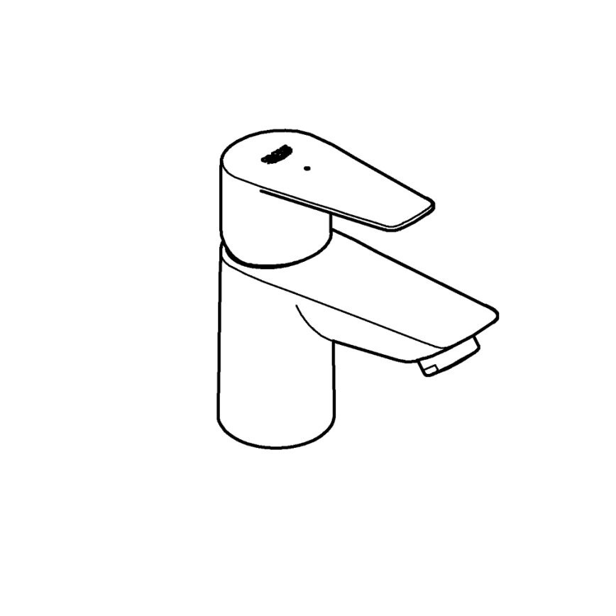 GROHE 32861001 - Miscelatore monocomando da appoggio BAUEDGE 131 mm, cromo lucido