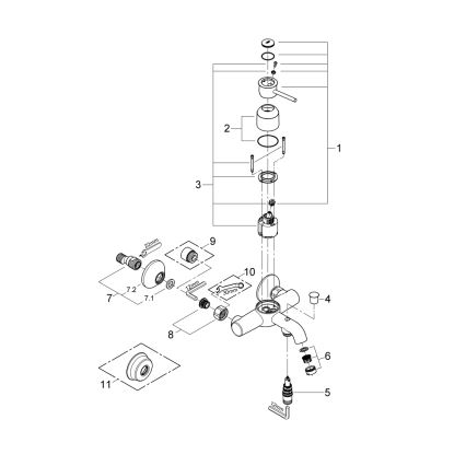 GROHE 32865000 - Wannenarmatur BAUCLASSIC DN 15, glänzender Chrom
