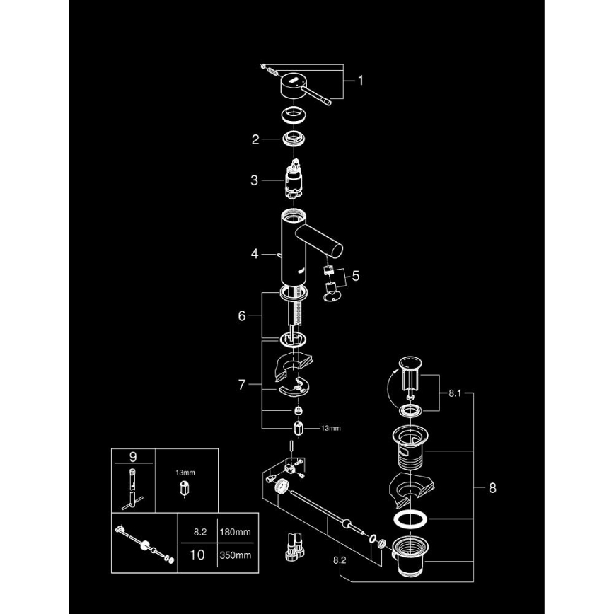 GROHE 32898001 - Miscelatore per lavabo ESSENCE DN 15 cromo lucido