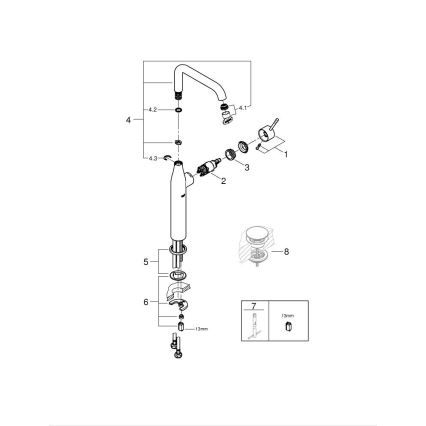 GROHE 32901AL1 - Miscelatore per lavabo ESSENCE formato XL grafite