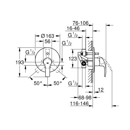 GROHE 33305002 - Badewannenarmatur DN 15, glänzender Chrom