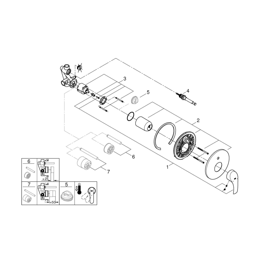 GROHE 33305002 - Mitigeur de baignoire DN 15 chrome brillant