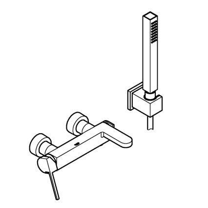 GROHE 33547003 - Set per vasca con miscelatore PLUS, cromato lucido