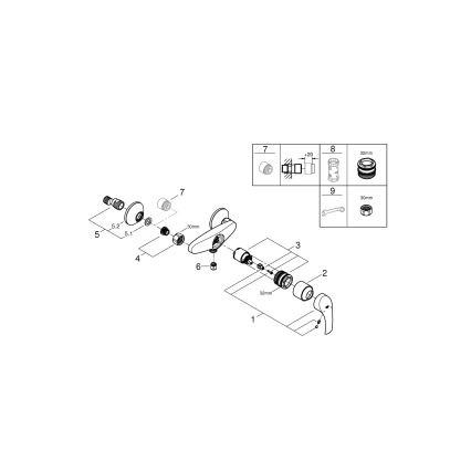 GROHE 33555002 - Duscharmatur EUROSMART DN 15, Hochglanz-Chrom
