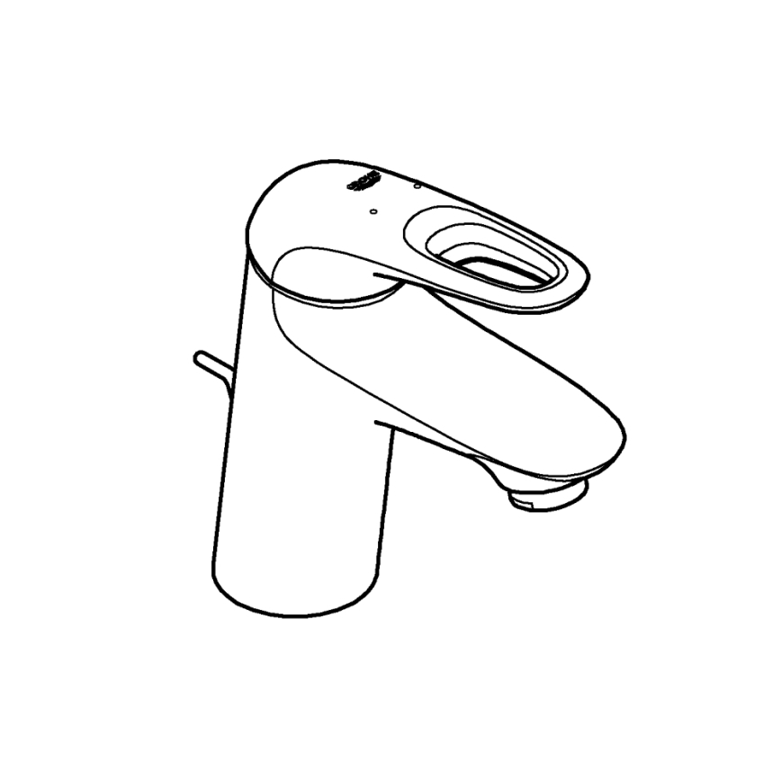 GROHE 33558LS3 - Miscelatore per lavabo EUROSTYLE, taglia S, bianco