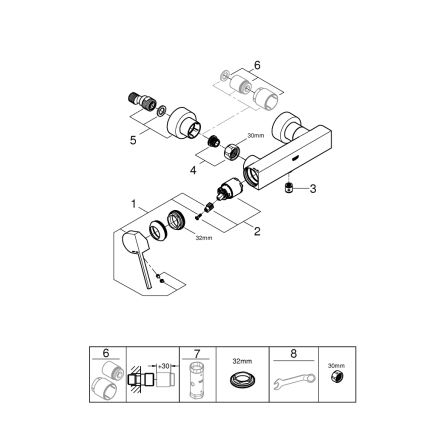 GROHE 33577003 - Miscelatore doccia PLUS DN 15, cromo lucido