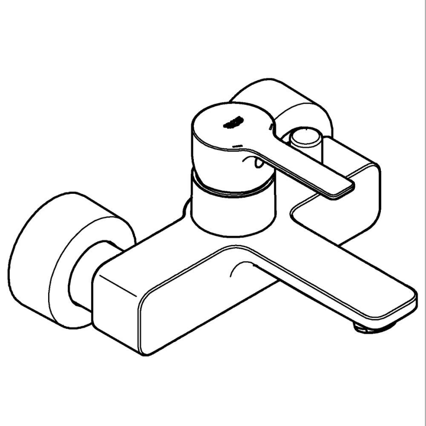 GROHE 33849001 - Wannenarmatur LINEARE DN 15, glänzender Chrom