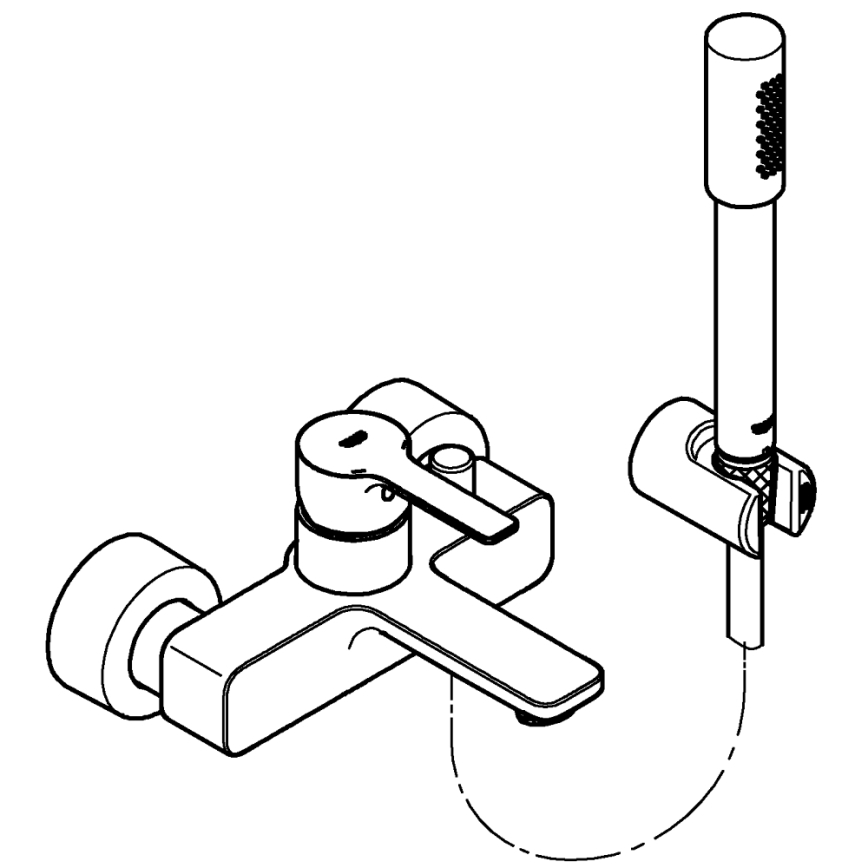 GROHE 33850001 - Badewannenarmatur LINEARE DN 15, glänzender Chrom