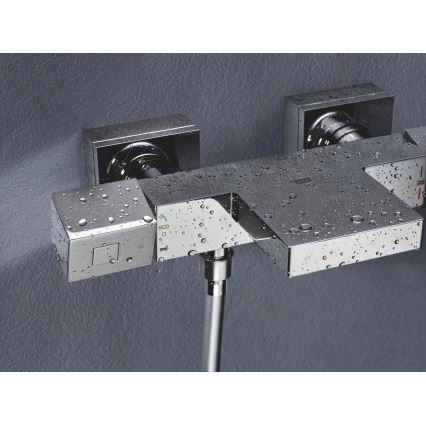 GROHE 34497000 - Thermostat-Badewannenarmatur GROHTHERM CUBE DN 15 glänzender Chrom
