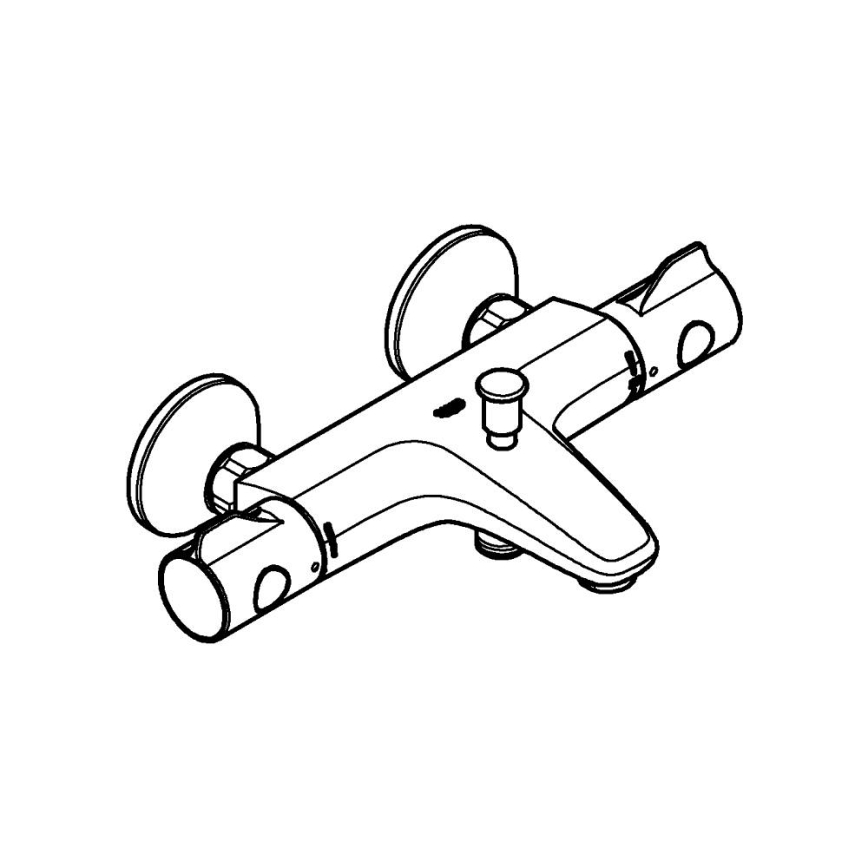 GROHE 34567000 - Mitigeur thermostatique pour baignoire GROHTHERM 800 DN 15 chromé brillant