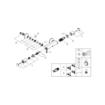 GROHE 345942430 - Miscelatore termostatico per doccia PRECISION START DN 15 nero