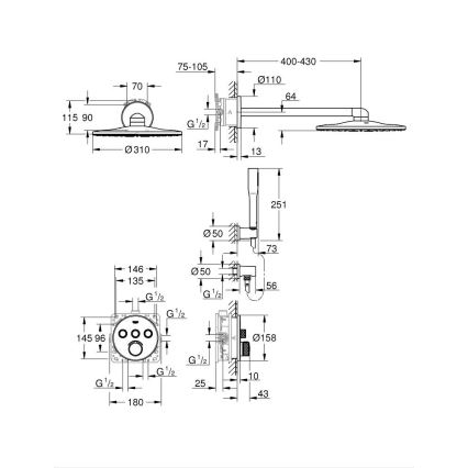 GROHE 34709000 - SMARTCONTROL Perfect Duschset, glänzender Chrom
