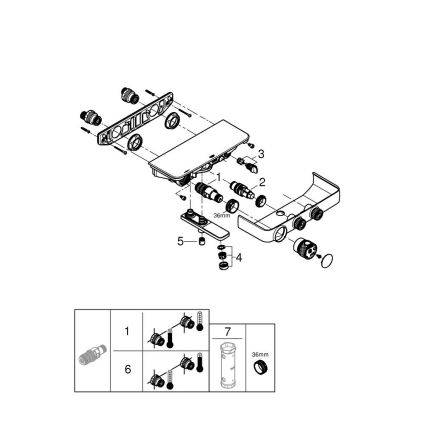 GROHE 34718000 - Thermostat-Badewannenarmatur GROHTHERM SMARTCONTROL 12” Chrom