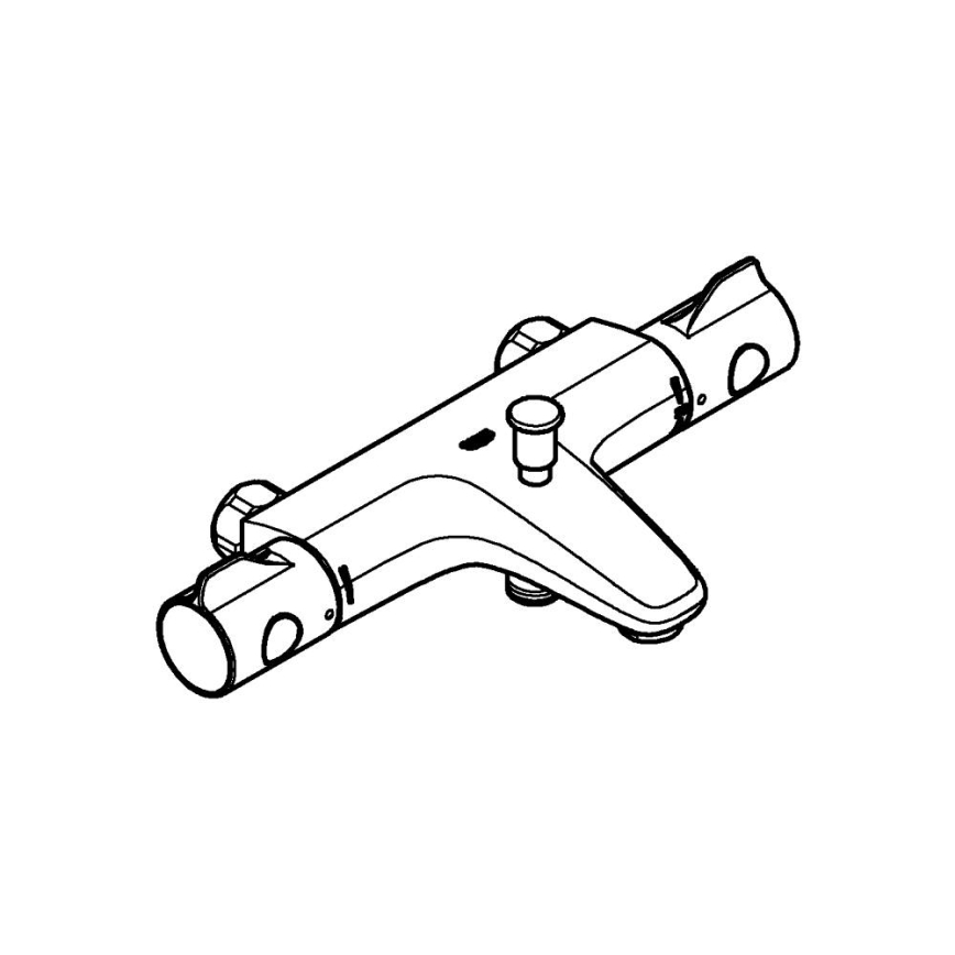 GROHE 34756000 - Mitigeur thermostatique pour baignoire GROHTHERM 800 DN 15, chromé brillant