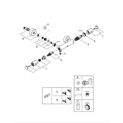 GROHE 34765000-Thermostat-Duscharmatur GROHTHERM COSMOPOLITAN DN 15 Chrom