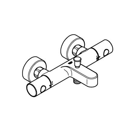 GROHE 34774000 - Mitigeur thermostatique pour baignoire PRECISION GET DN 15 chromé brillant