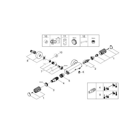 GROHE 34790000 - Miscelatore termostatico per doccia PRECISION FEEL DN 15 cromato