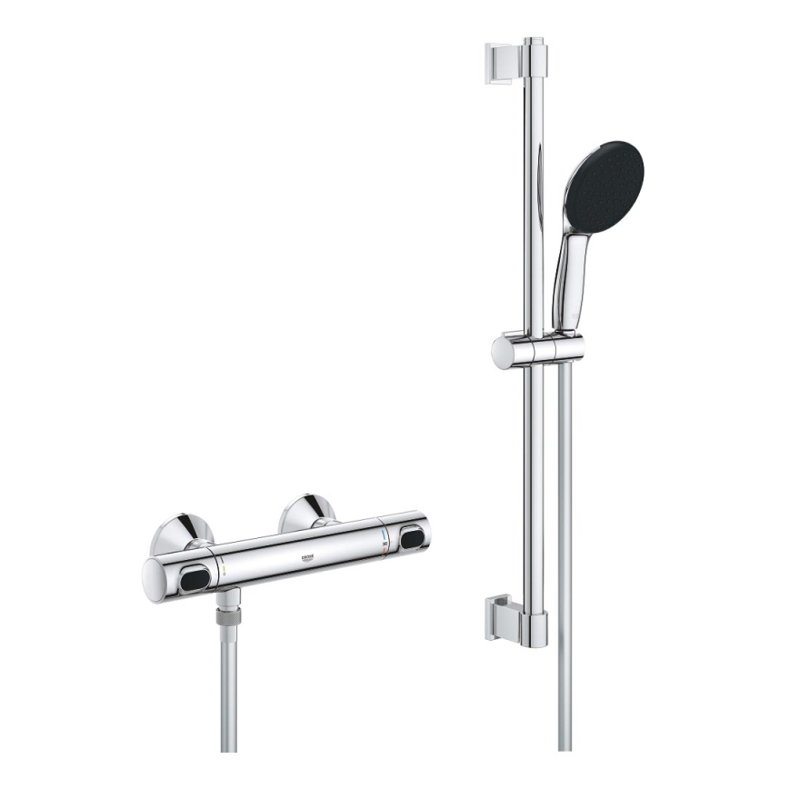GROHE 34800001 - Mitigeur thermostatique de douche PRECISION FLOW 600 mm chromé