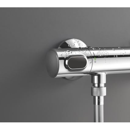 GROHE 34800001 - Set doccia con miscelatore termostatico PRECISION FLOW 600 mm, finitura cromo lucido