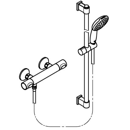 GROHE 34805001 - Mitigeur thermostatique de douche PRECISION FLOW DN 15 chromé