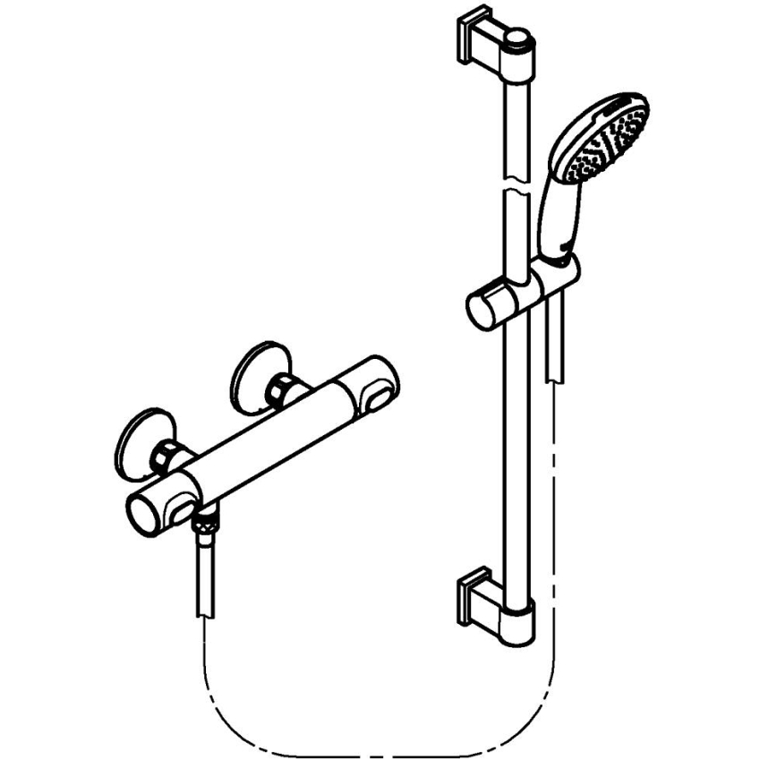 GROHE 34805001 - Mitigeur thermostatique de douche PRECISION FLOW DN 15 chromé