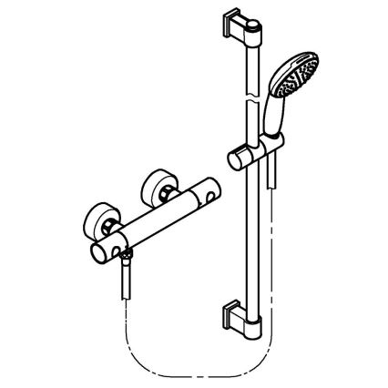 GROHE 34857000 - Duschset mit thermostatischer Armatur PRECISION GET 12” Hochglanz-Chrom