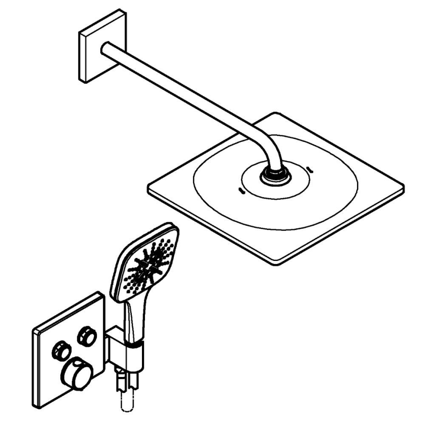 GROHE 34876000 - Sistema doccia PRECISION SMARTCONTROL 310 × 310 mm cromo