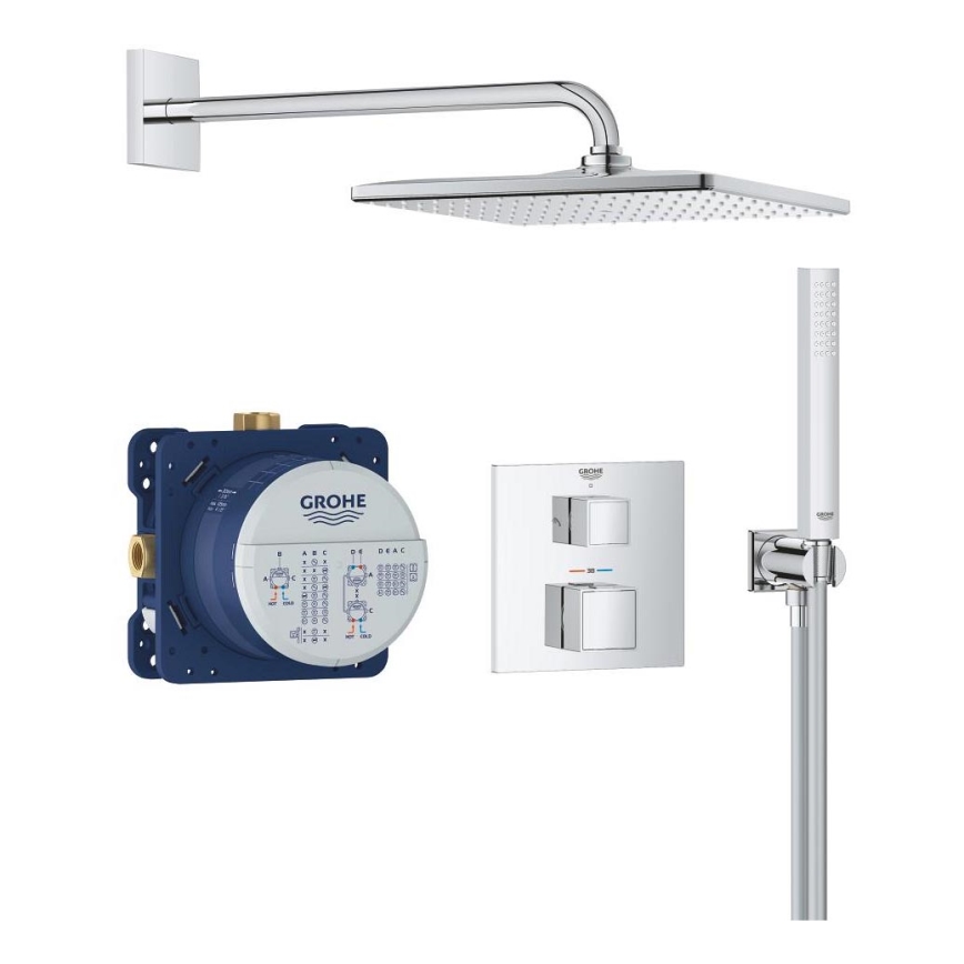 GROHE 34879000 - Sistema doccia da incasso PRECISION CUBE 310 × 310 mm cromo