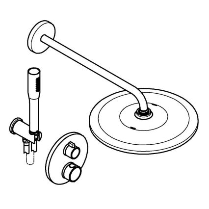GROHE 34880000 - Mitigeur de douche encastré statique GROHTHERM SMARTCONTROL chromé