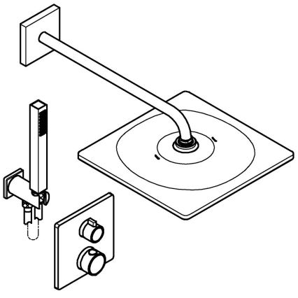 GROHE 34881000 - Unterputz-Duschsystem PRECISION 310 × 310 mm, glänzender Chrom