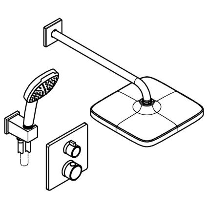 GROHE 34882000 - Système de douche PRECISION VITALIO COMFORT 250, chrome brillant