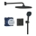 GROHE 348822430 - Ensemble de douche PRECISION 250 × 250 mm noir